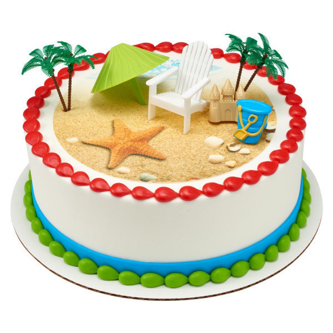 BEACH CHAIR UMBRELLA Cake Topper Cake Decoration Birthday Etsy
