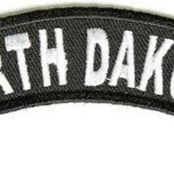 NORTH DAKOTA STATE Rocker Biker Motorcycle Embroidered Patch Craft Supply