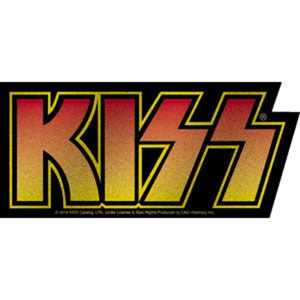 KISS Glitter Logo Sticker Decal 6.25x2.8 Inch - Gene Simmons American Rock Band Vinyl Decal Sticker Craft Supply