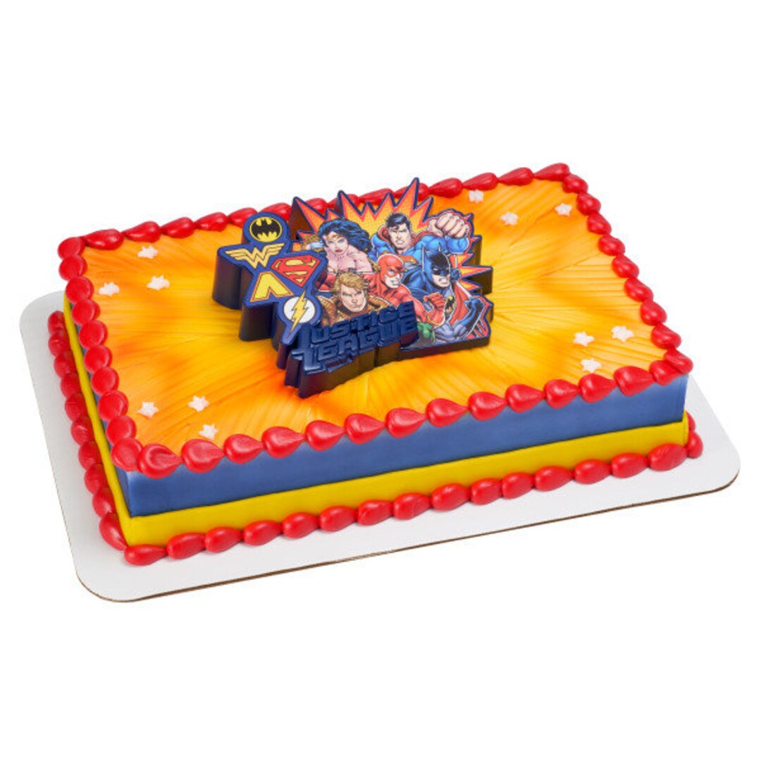 JUSTICE LEAGUE Cake Topper United Decoration Superman Wonder Woman