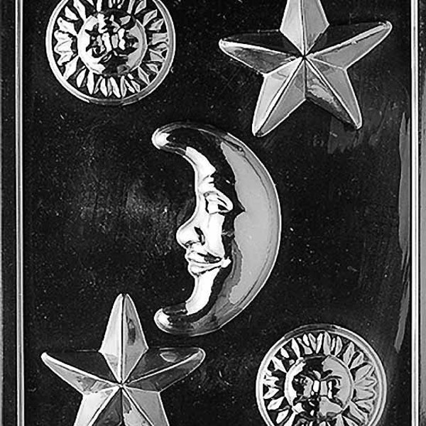 CELESTIAL ASSORTMENT Chocolate Candy Mold - Star Moon Craft Supply