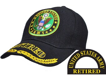 Army Retired Embroidered Cap Hat United 