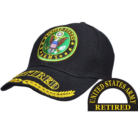 Army Retired Embroidered Cap Hat United 