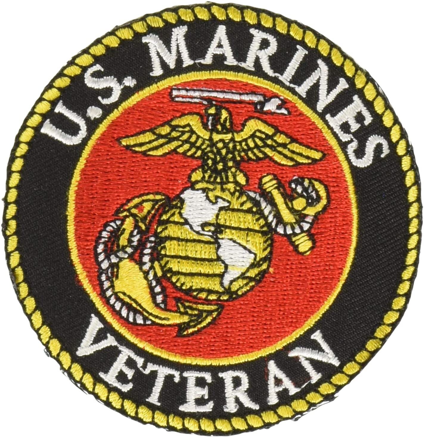 Marine Corps Patches With Iron on and Velcro Fastener Backing