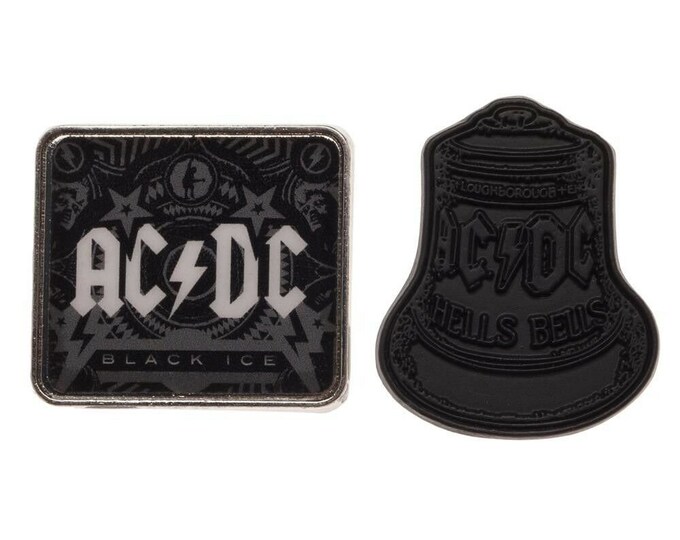 ACDC Lapel Pin Set Black Ice Hells Bells Enamel Pins for - Etsy