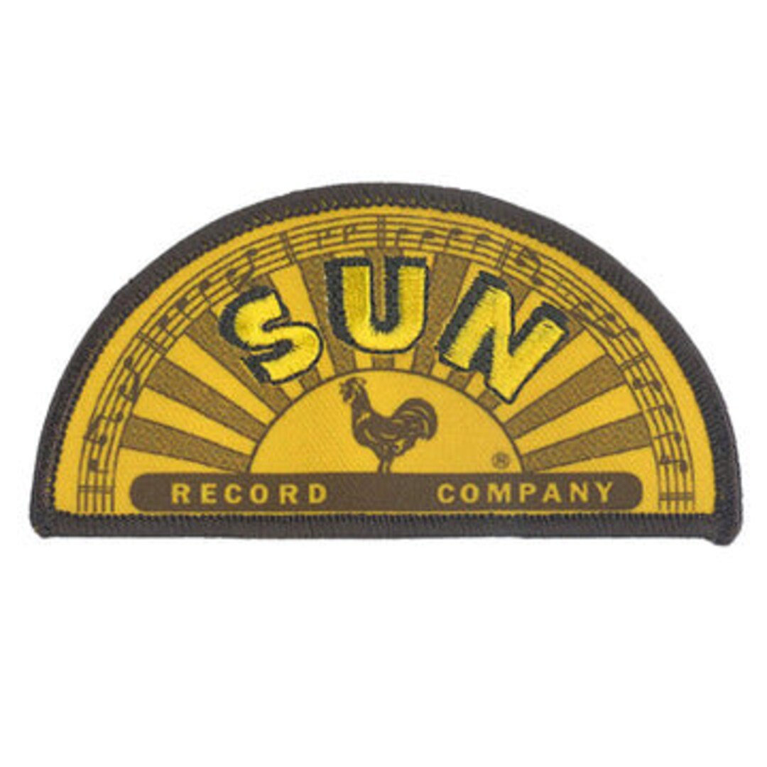 SUN RECORDS Half Circle Logo Patch 4x2 Inch Record Company Embroidered
