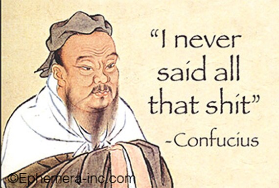 I Never Said All That Shit Confucius Funny RECTANGLE MAGNET - Etsy