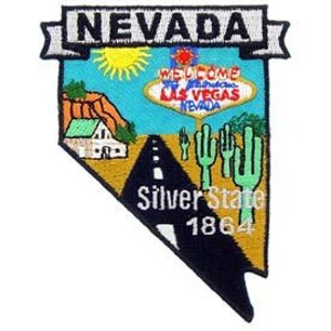 NEVADA State Map Embroidered Patch Applique - USA United States of America Patch Craft Supply