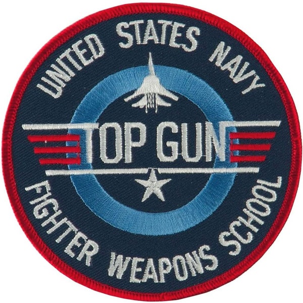 US NAVY Top Gun Fighter Weapons School Movie Embroidered Patch Applique - USN Seals United States Military