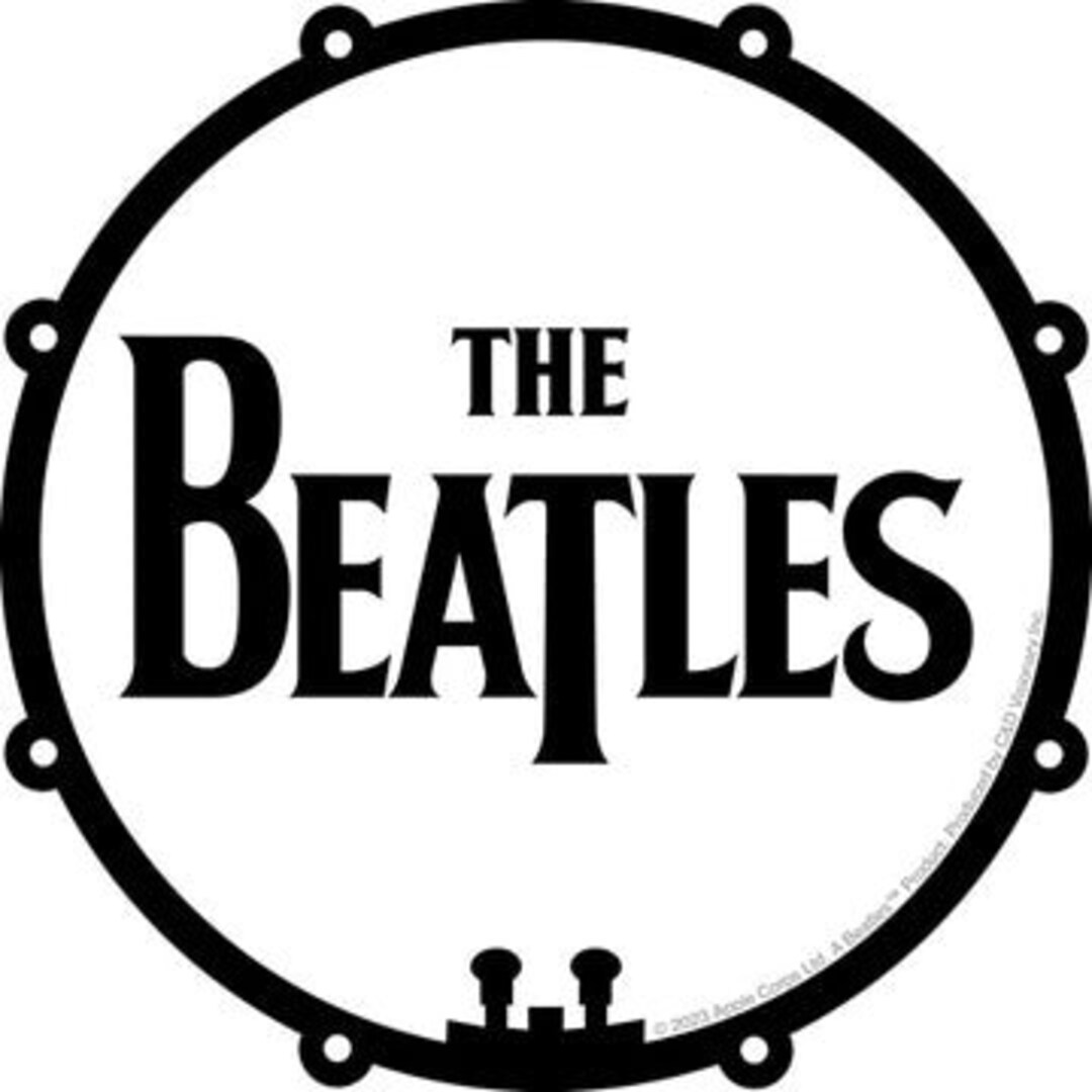 THE BEATLES Bass Drum Sticker Decal 4.25 Inch John Lennon Mccartney