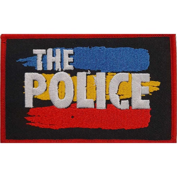 THE POLICE Patch - 4X3 Inch - Sting The Police 3 Stripes Logo Rock Band Patch Embroidered Patch Applique Craft Supply - Officially Licensed