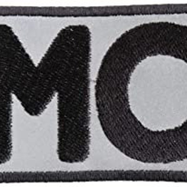 MC Reflective Biker Embroidered Patch - One Percenter Motorcycle Club Patch Craft Supply