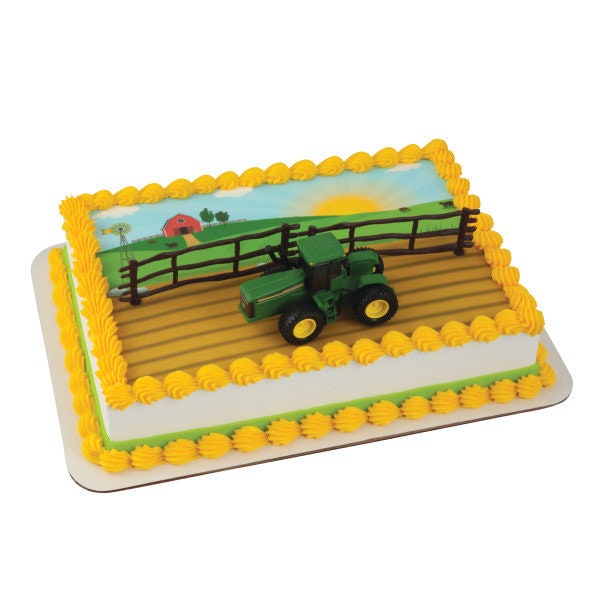 JOHN DEERE Cake Topper Tractor Farm Fence Birthday Party Cake - Etsy  Australia
