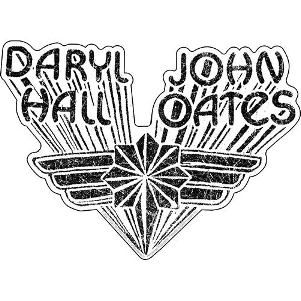 HALL & OATES Wings Logo Sticker Decal - 3.6x5 Inch - Daryl Hall and John Oates Pop Rock Music Vinyl Decal Sticker Craft Supply