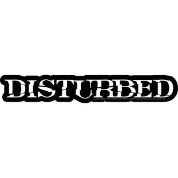 DISTURBED Logo Sticker Decal - 6.4x1 Inch - American Heavy Metal Band Album Vinyl Decal Sticker Craft Supply