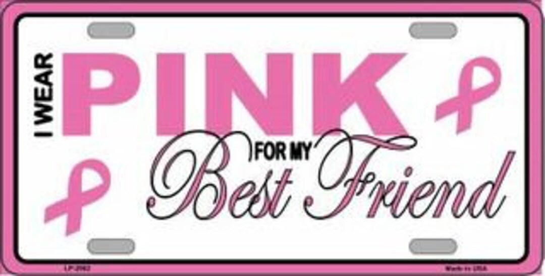 Pink for My Best Friend Breast Cancer Pink Ribbon Awareness Etsy