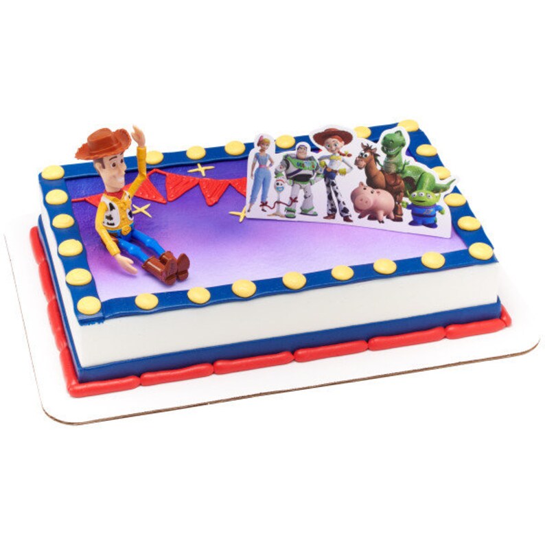 TOY STORY 4 Cake Topper Disney Team Toy Woody Forkie Birthday Etsy