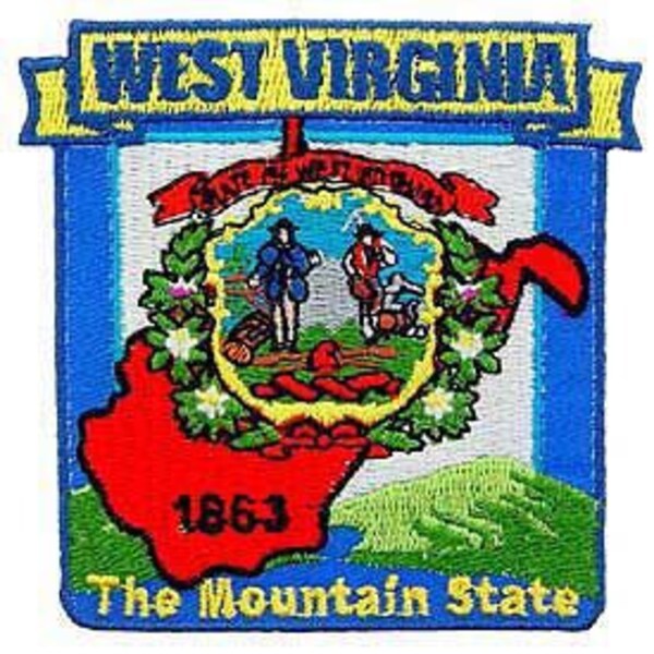 Embroidered Map of West Etsy