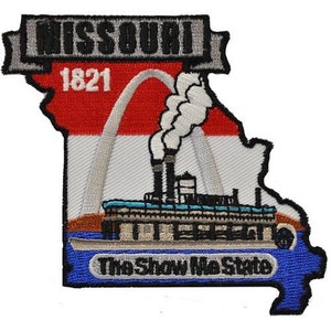 MISSOURI State Map Embroidered Patch Applique - USA United States of America Patch Craft Supply