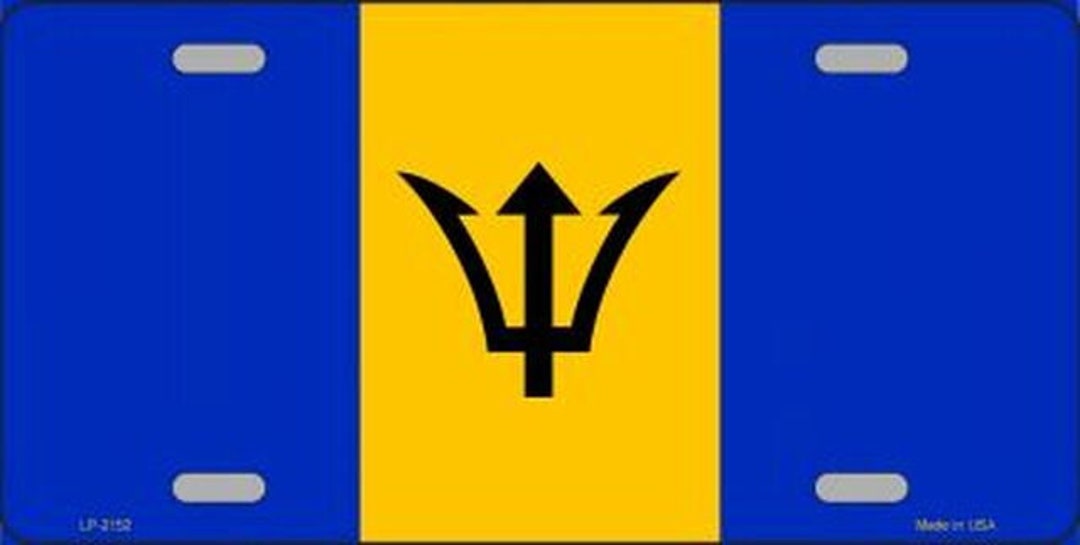 BARBADOS Flag Metal License Plate Sign Novelty Vanity Etsy