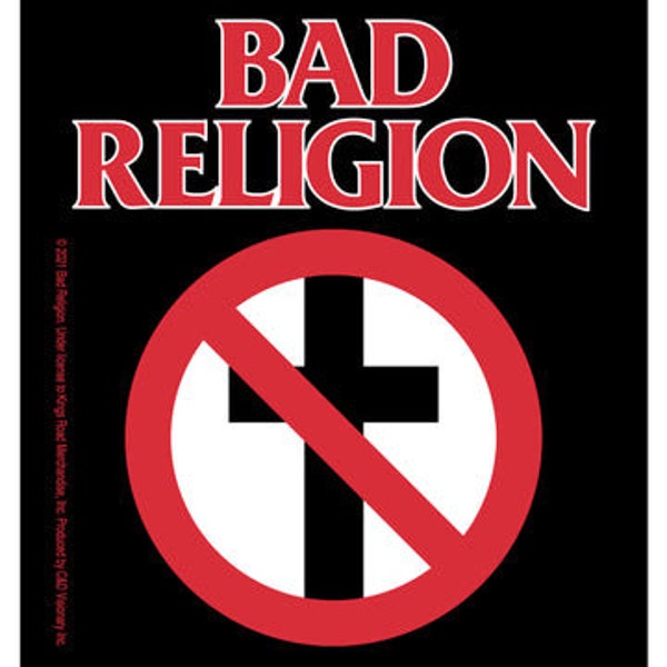 BAD RELIGION No Cross Logo Sticker Decal - 3.5x4 Inch - American Punk Rock Band Vinyl Decal Sticker Craft Supply