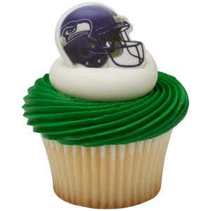 12 SEATTLE SEAHAWKS Cupcake Rings NFL Cake Toppers for Birthday Party Decoration Craft Supply - Etsy