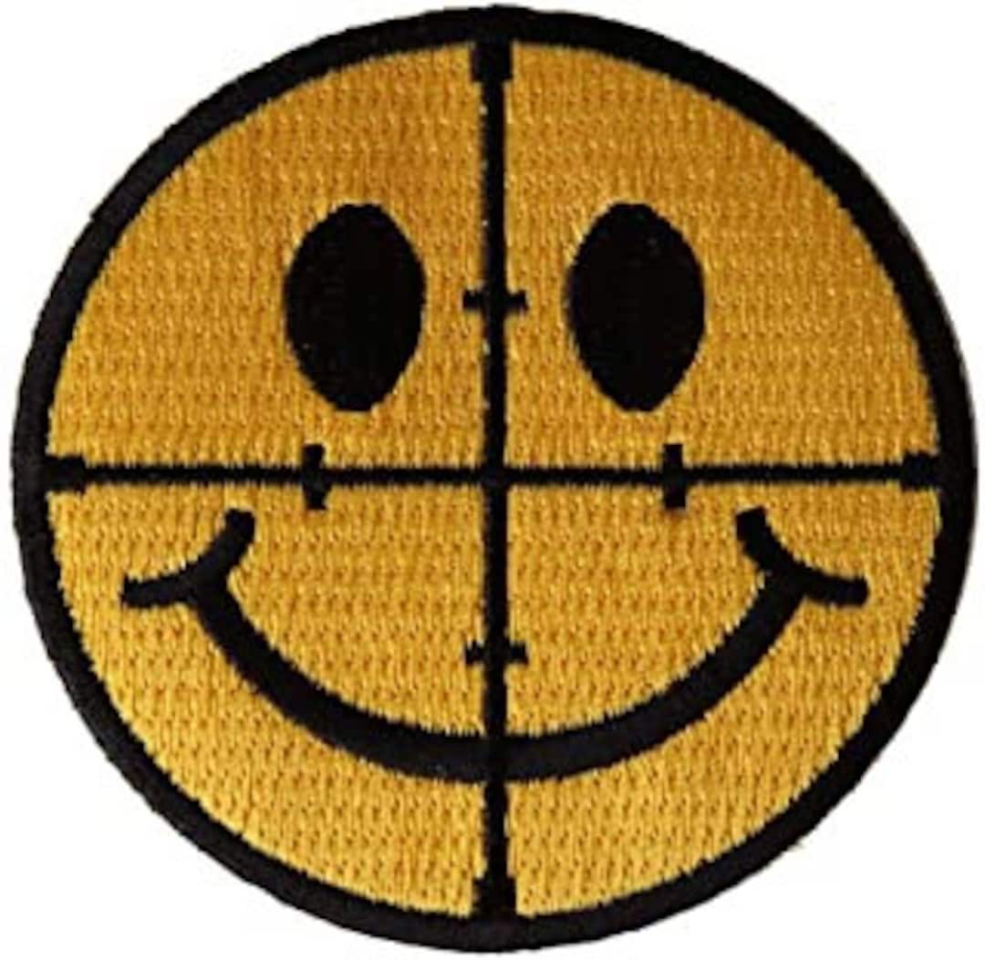 Sniper Scope Smiley Face Patch Target Smile Face Funny Etsy