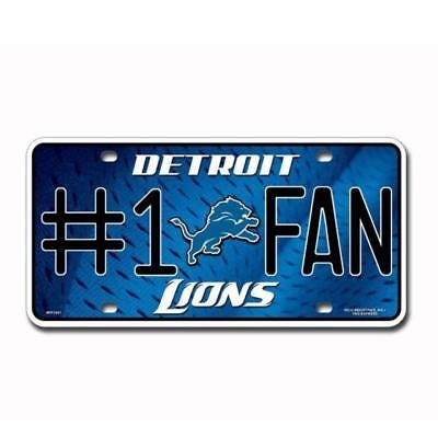 DETROIT LIONS Fan Metal License Plate Sign Novelty Vanity 