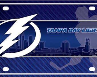 TAMPA BAY LIGHTNING Metal License Plate Sign Novelty Vanity Craft Supply