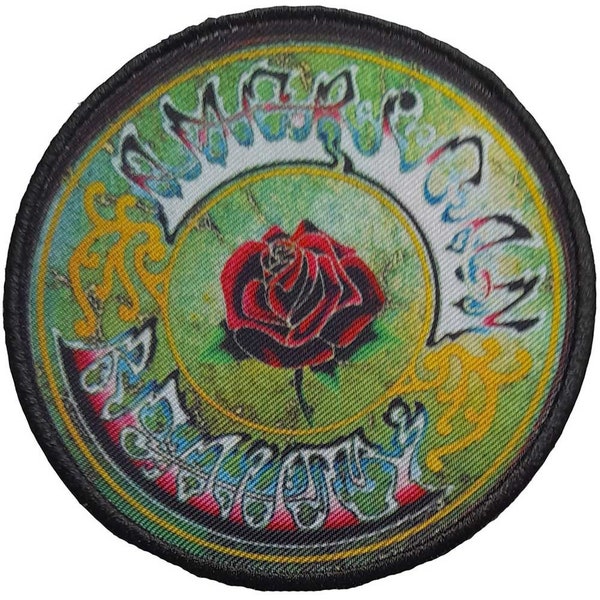 GRATEFUL DEAD American Beauty Round Patch - 3 Inch - Jerry Garcia Album Cover Embroidered Patch Applique Craft Supply - Officially Licensed