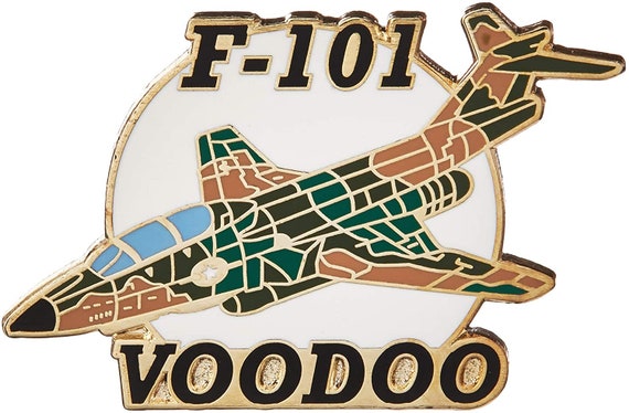 Vintage F-101B Voodoo Bomber Aircraft 4 Enamel Lapel Pin 