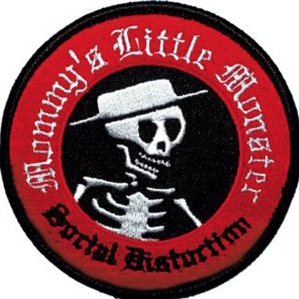 SOCIAL DISTORTION Little Monster Round Patch - Embroidered Rock Band Patch Applique Craft Supply