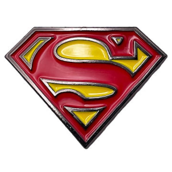 SUPERMAN Logo Lapel Pin - 1.25 Inch - Classic Logo Show Movie Series DC Comics Craft Supply