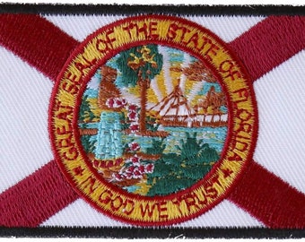 FLORIDA State Flag Patch - Embroidered Patch Appliqué Craft Supply