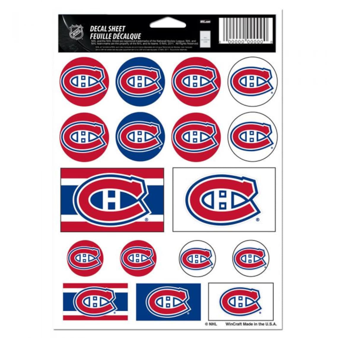 MONTREAL CANADIENS Vinyl Sticker Sheet 5x7 NHL Montreal Etsy