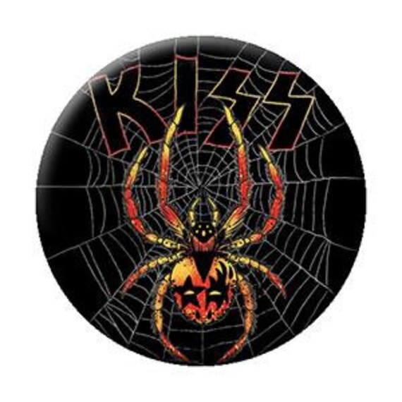 Kiss Band Spider Pinback Button Badge Rock Band Logo Round Etsy India Kiss Band Spider Pinback Button Badge Rock Band Logo Round Etsy India