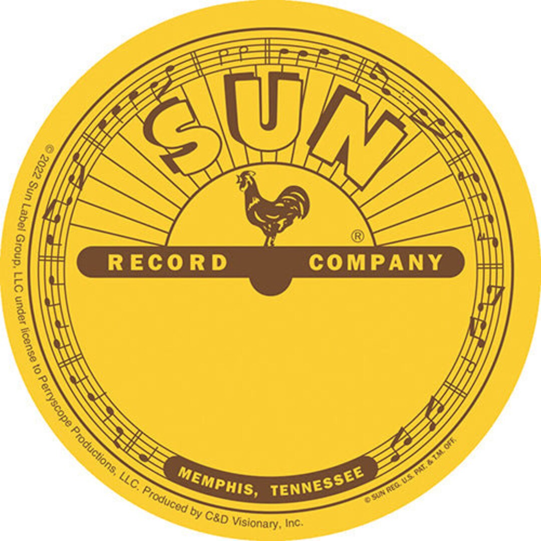 SUN RECORDS Traditional Logo Sticker Decal 4 Inch Memphis 1952 American