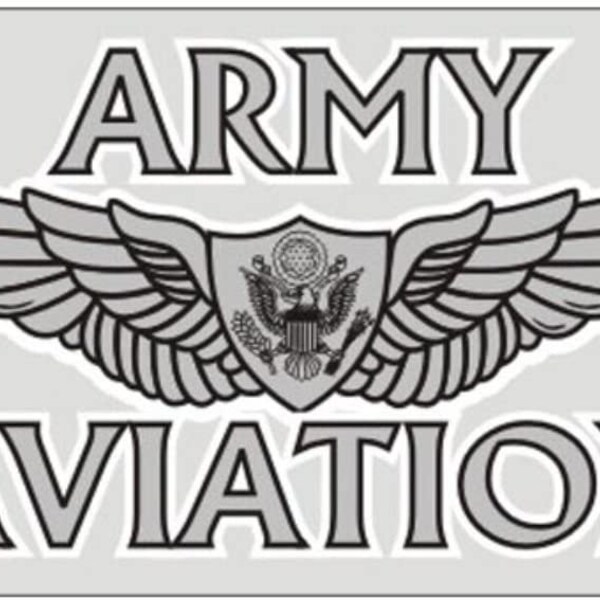 U.S. ARMY AVIATION With Aircrew Wing Clear Decal Sticker - United States Army Clear Decal For Car Truck Window Vehicle Military Craft Supply