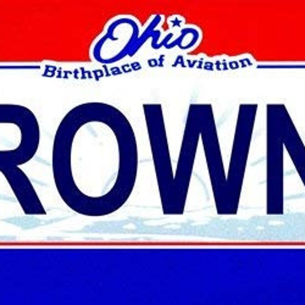 BROWNS Ohio State Background Metal License Plate Craft Supply