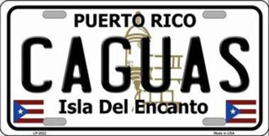 CAGUAS Puerto Rico Background Metal License Plate Sign Novelty Etsy
