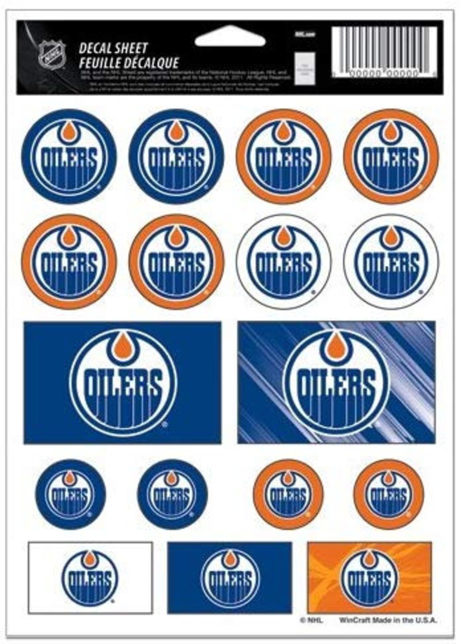 EDMONTON OILERS Vinyl Sticker Sheet 5x7 NHL Edmonton Oilers Etsy