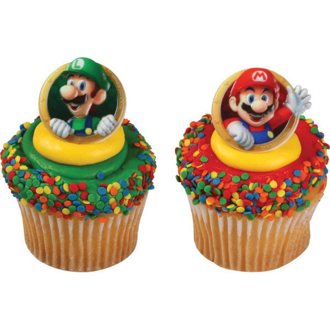 Super Mario Bros Cookie Cutter Baking Stencil Mould Set of 6 luigi cake  topper