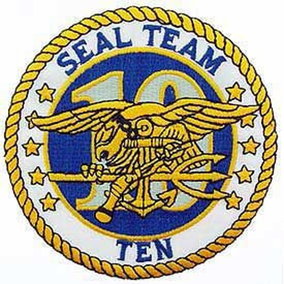 U.S. NAVY Seal Team 10 Embroidered Patch Applique USN Seals Etsy