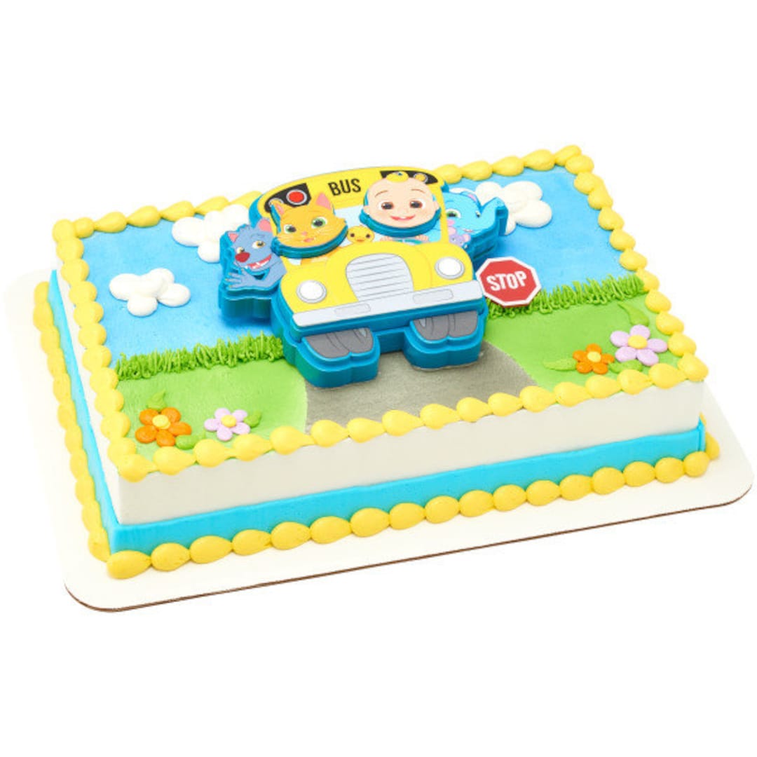 CoComelon™ Cake Topper Autobus scolaire prêt pour l'aventure Décoration de  gâteau de fête d'anniversaire Fournitures d'artisanat Decoset