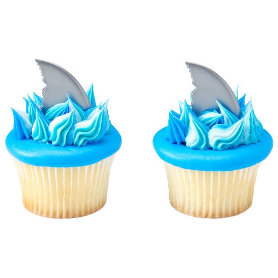 Home Garden Shark Fin Cupcake Decorating Pick Ocean Friend Jaws 