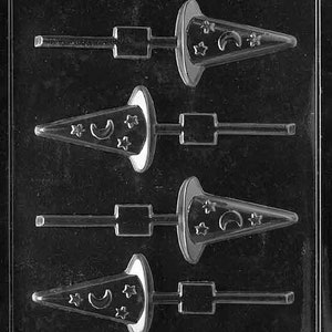 WITCH'S HAT LOLLY Halloween Sucker Chocolate Candy Mold Craft Supply