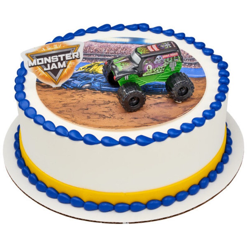 MONSTER JAM Cake Topper Grave Digger Full Throttle Fun Etsy