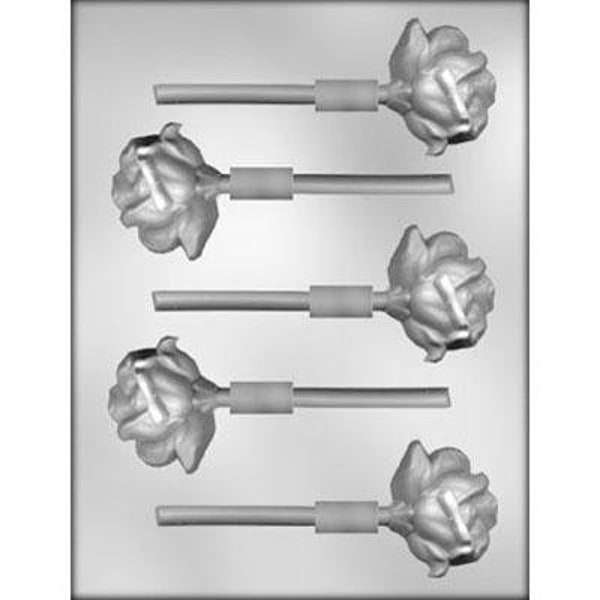Rose Lollipop Chocolate Mold Etsy