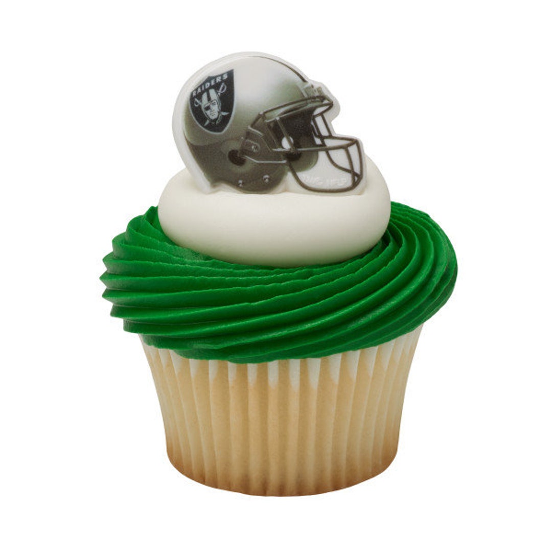 Las Vegas Cupcake Ring Cupcake Toppers and Party Favors Oakland Raiders  Cupcake Toppers