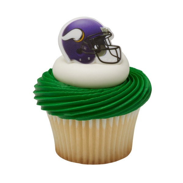 12 MINNESOTA VIKINGS Cupcake Rings NFL Cake Toppers for - Etsy